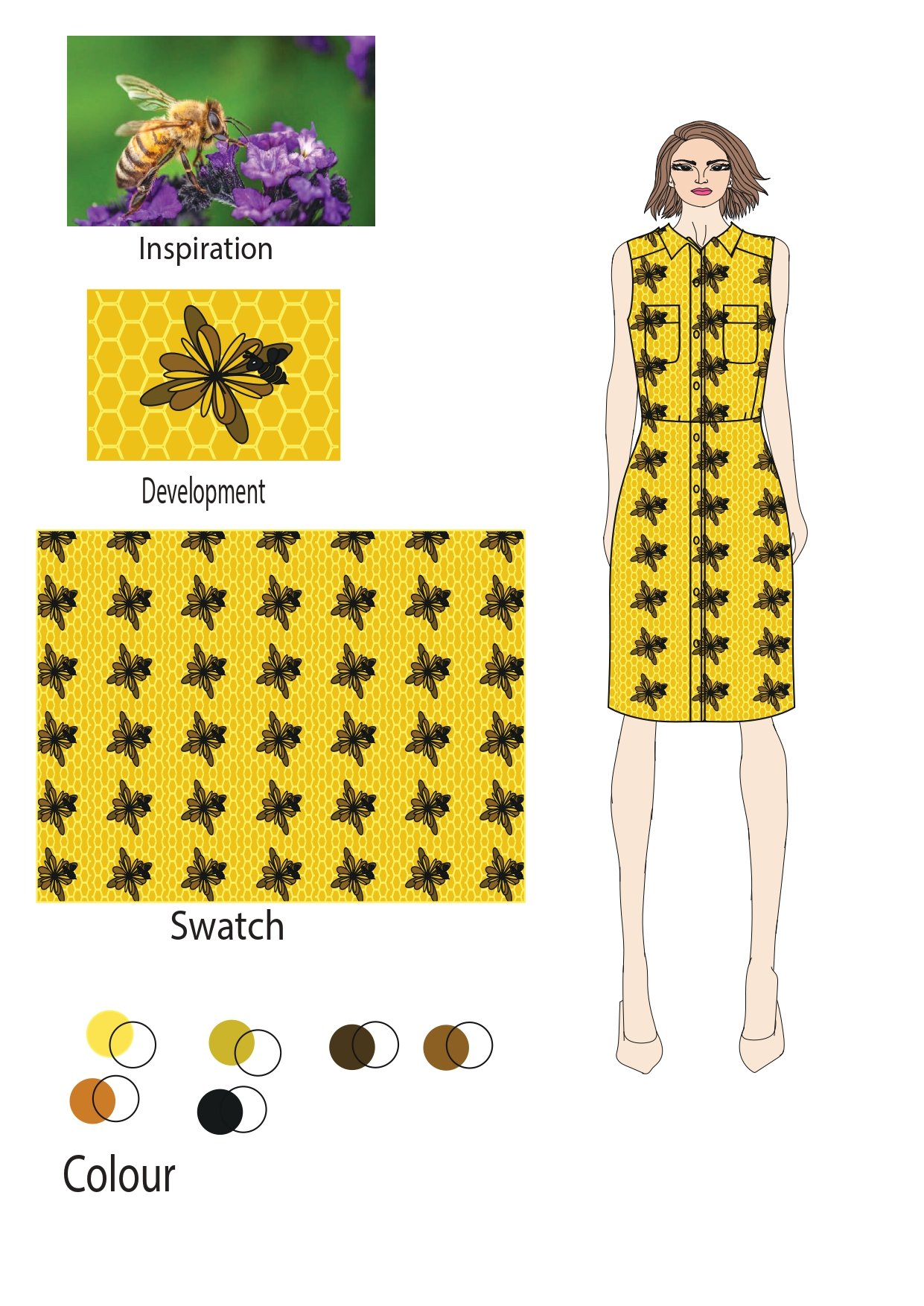 Golden Hive — colour swatch and illustration